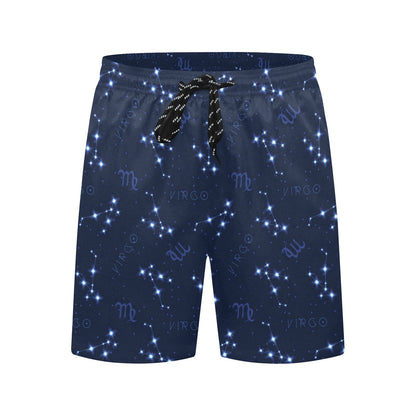 Virgo Print Design LKS303 Men's Swim Trunks Beach Shorts