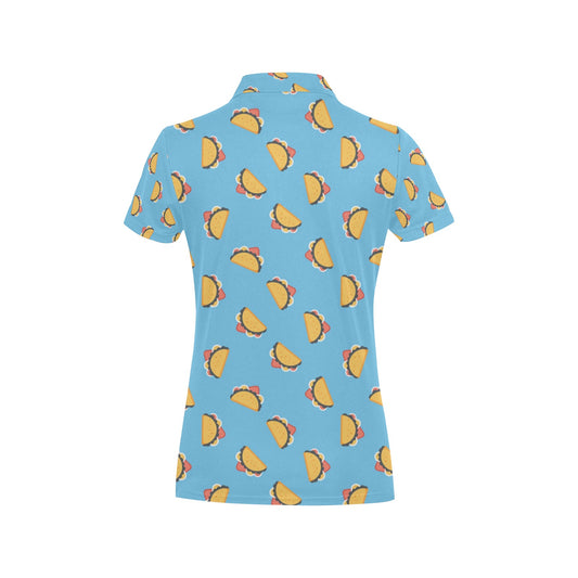 Taco Print Design LKS301 Women's Polo Shirt