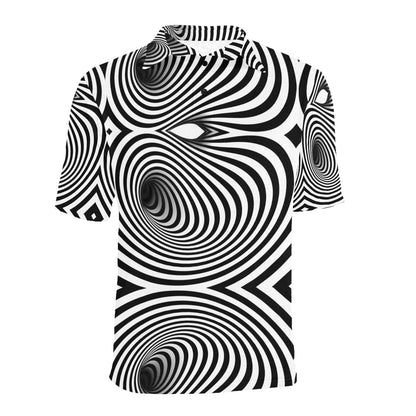 Vortex Print Design LKS303 Men Polo Shirt