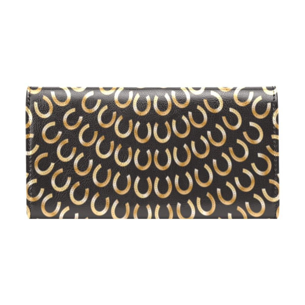 Horseshoe Print Design LKS304 Women's Trifold Wallet