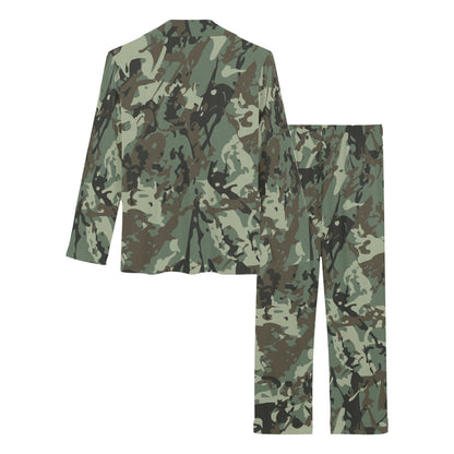 Camouflage Pattern Print Design 06 Women's Long Pajama Set
