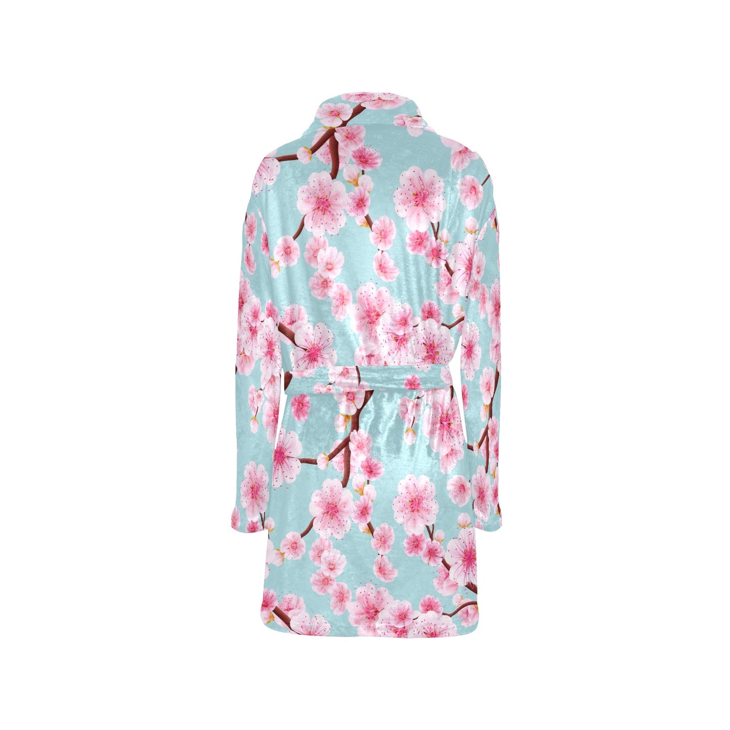 Cherry Blossom Pattern Print Design CB04 Women's Fleece Robe