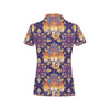 Ganesha Pattern Print Design 01 Women's Polo Shirt