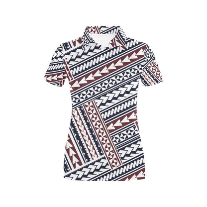 Polynesian Tribal line Women's Polo Shirt