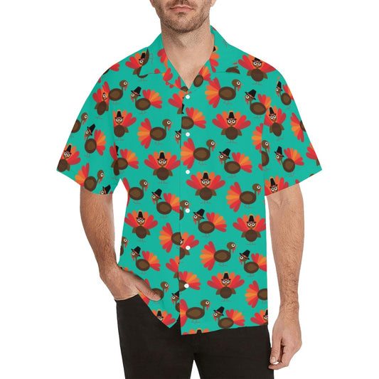 Turkey Print Design LKS402 Men's Men's Hawaiian Shirt