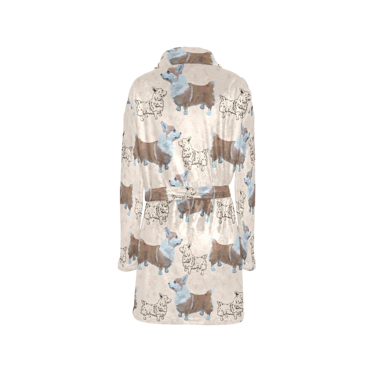 Pembroke Welsh Corgis Pattern Print Design A03 Women's Fleece Robe