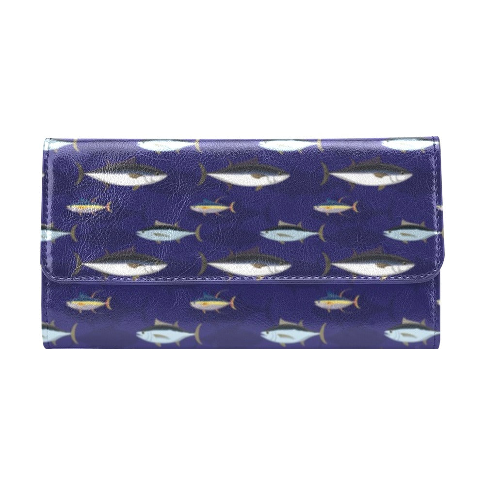 Tuna Fish Print Design LKS304 Women's Trifold Wallet