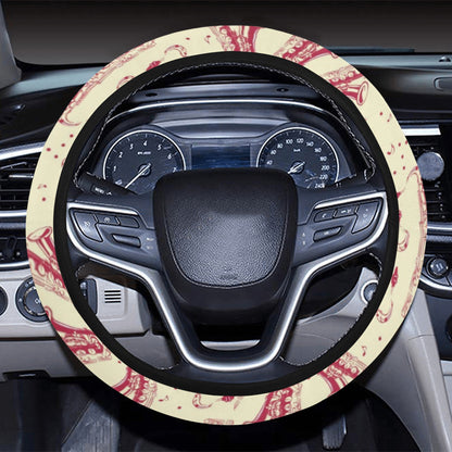 Saxophone Print Design LKS402 Steering Wheel Cover with Elastic Edge
