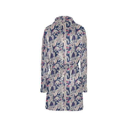 Bird Of Paradise Pattern Print Design 03 Women's Fleece Robe