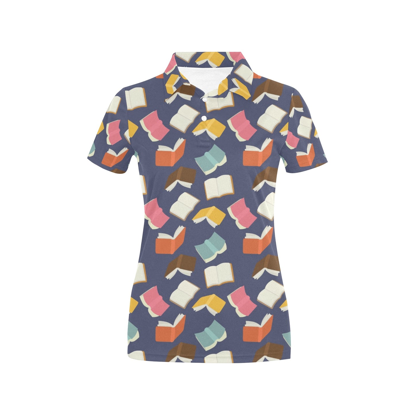 Book Pattern Print Design 01 Women's Polo Shirt