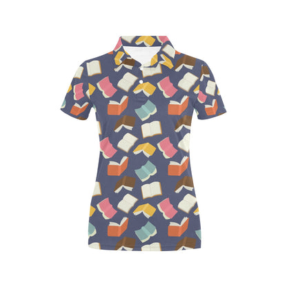 Book Pattern Print Design 01 Women's Polo Shirt