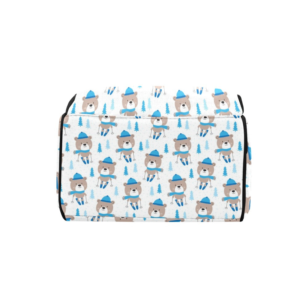 Ski Print Design LKS306 Diaper Bag Backpack