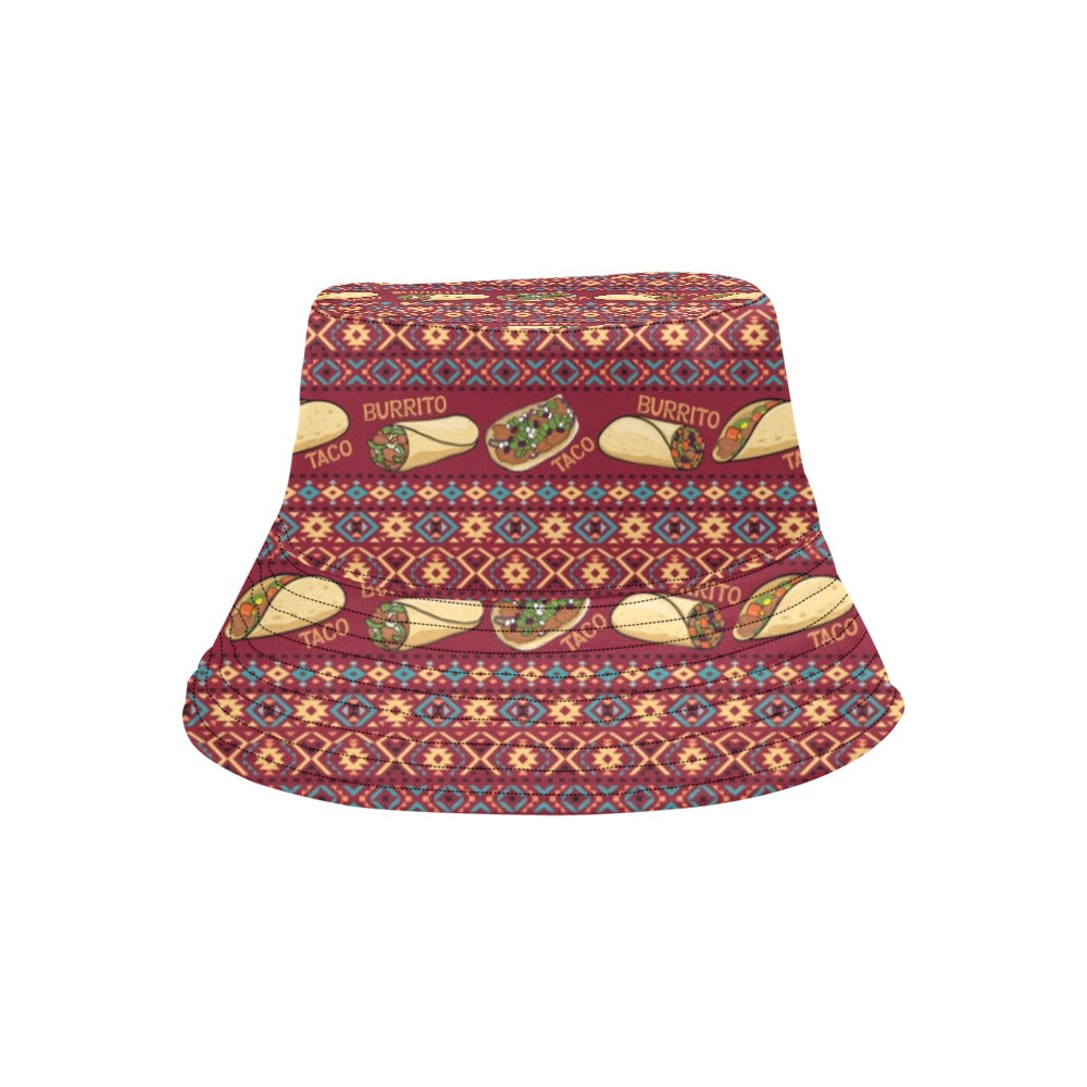 Burrito Taco Print Design LKS302 Unisex Bucket Hat