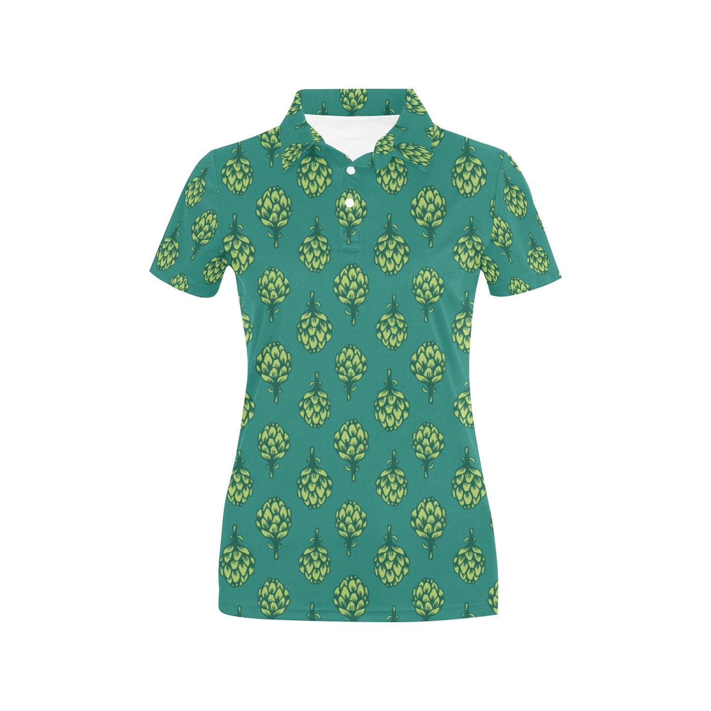 Artichoke Pattern Print Design 04 Women's Polo Shirt