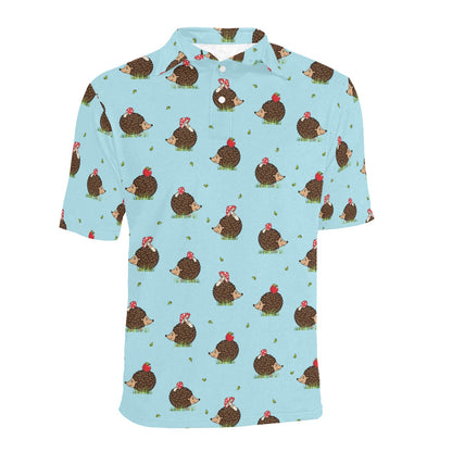 Hedgehog Print Design LKS402 Men Polo Shirt