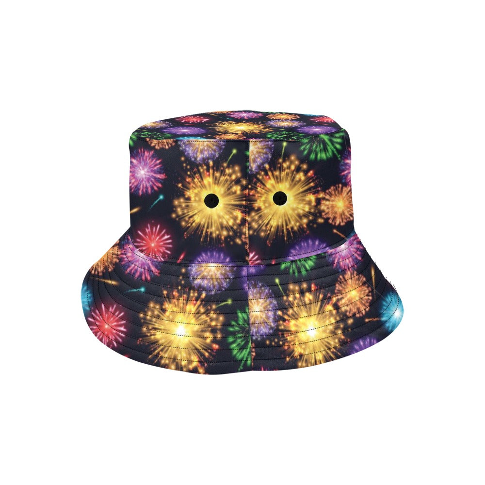 Firework Print Design LKS305 Unisex Bucket Hat