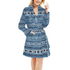 Sun Moon Pattern Print Design LKS306 Women's Fleece Robe