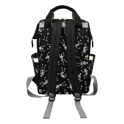Skeleton Print Design LKS305 Diaper Bag Backpack