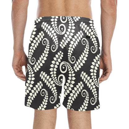 Fern Leave Print Pattern Men's Swim Trunks Beach Shorts