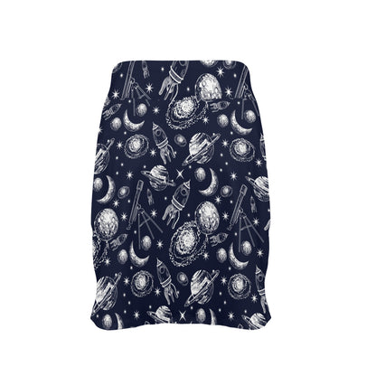 Space Rocket Print Design LKS301 17" Golf & Pickleball Skort with Pockets