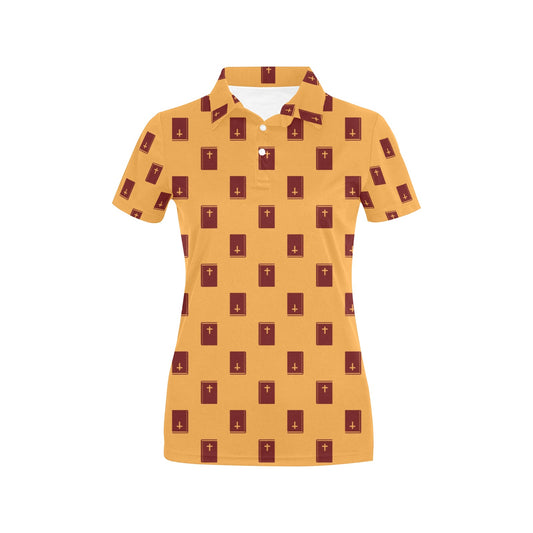 Bible Pattern Print Design 05 Women's Polo Shirt