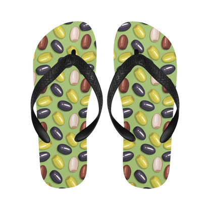 Olive Print Design LKS301 Flip Flops