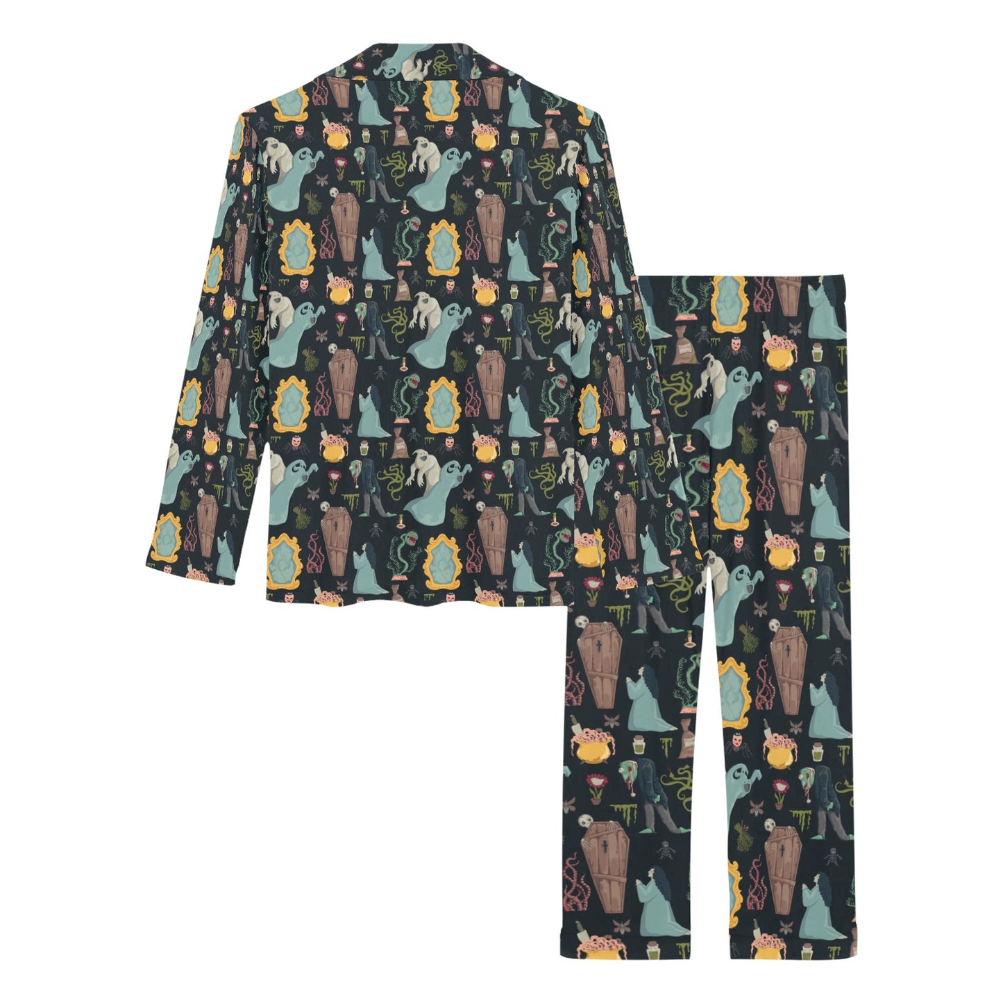Creepy Print Design LKS303 Women's Long Pajama Set