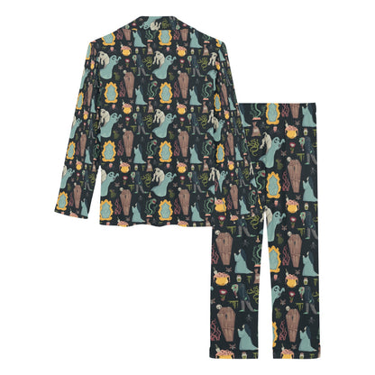 Creepy Print Design LKS303 Women's Long Pajama Set