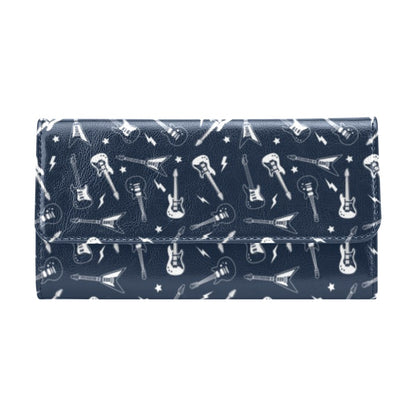 Electric Guitar Print Design LKS402 Women's Trifold Wallet
