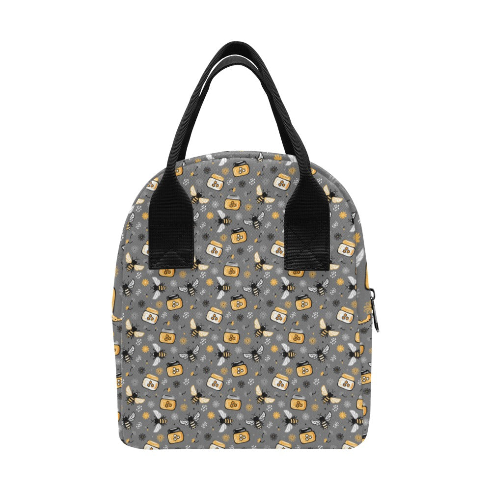 Honey Bee Print Design LKS301 Insulated Lunch Bag