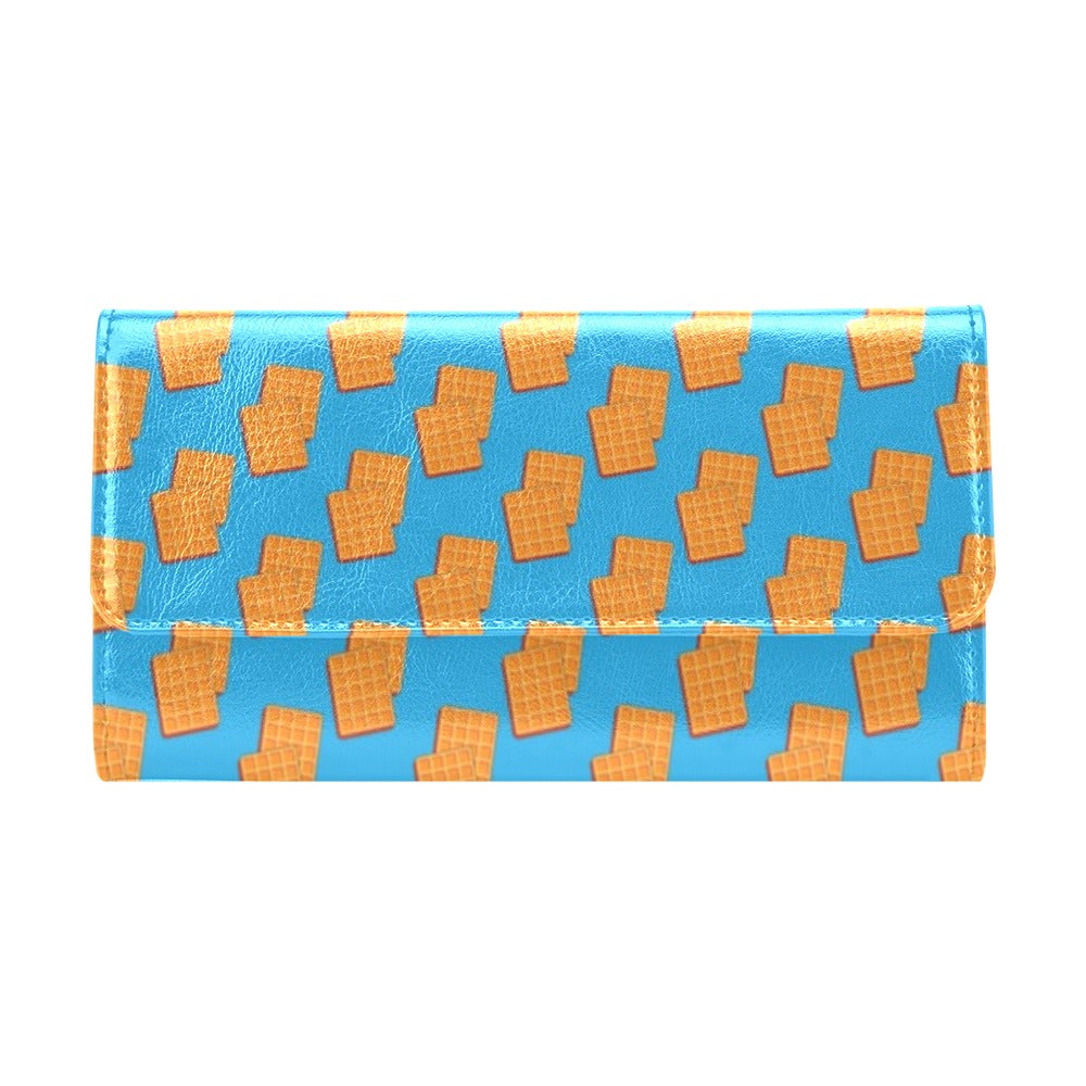 Waffle Print Design LKS304 Women's Trifold Wallet