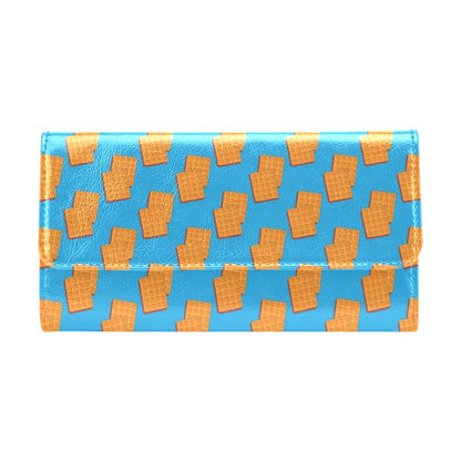 Waffle Print Design LKS304 Women's Trifold Wallet