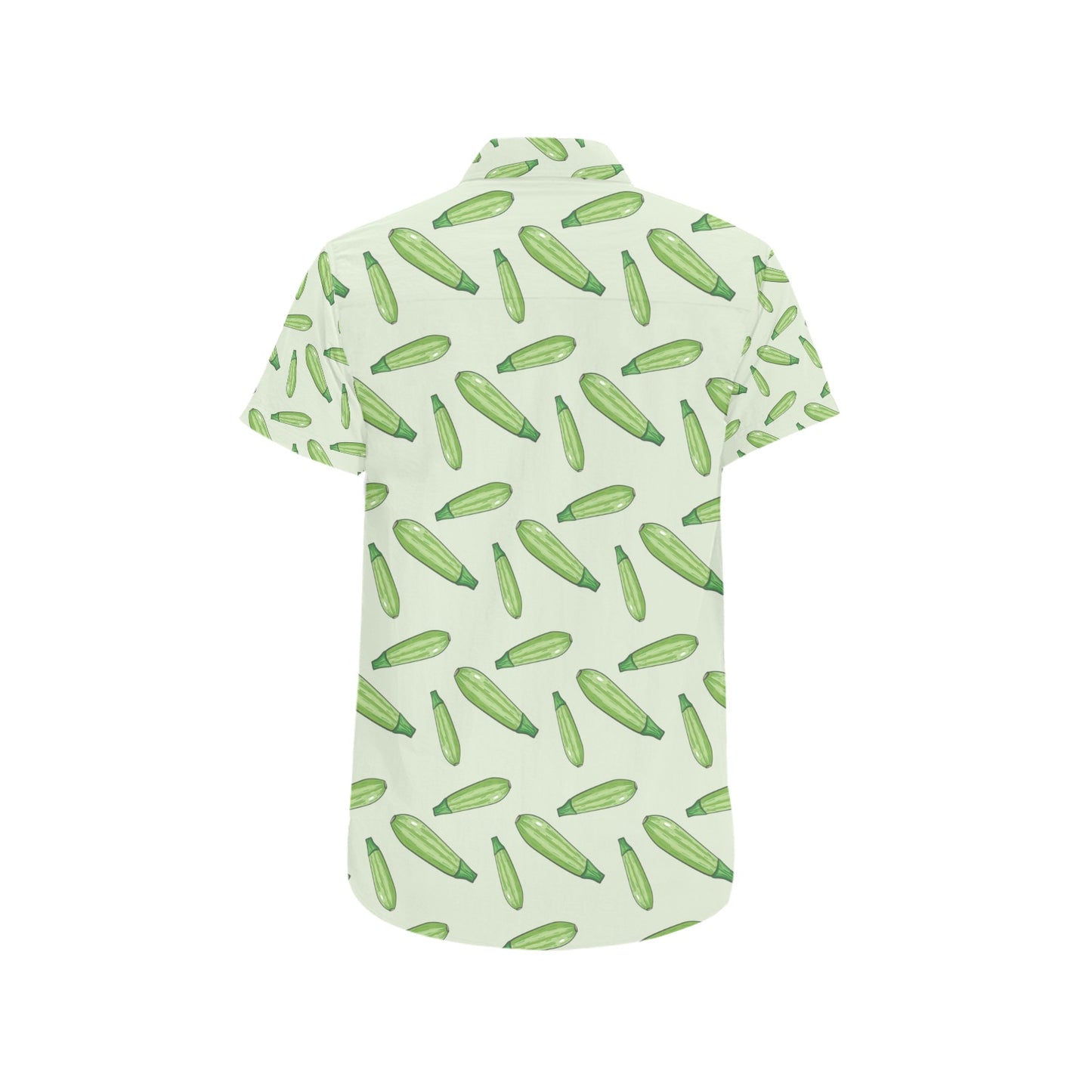 Zucchini Print Design LKS302 Men Short Sleeve Button Up Shirt