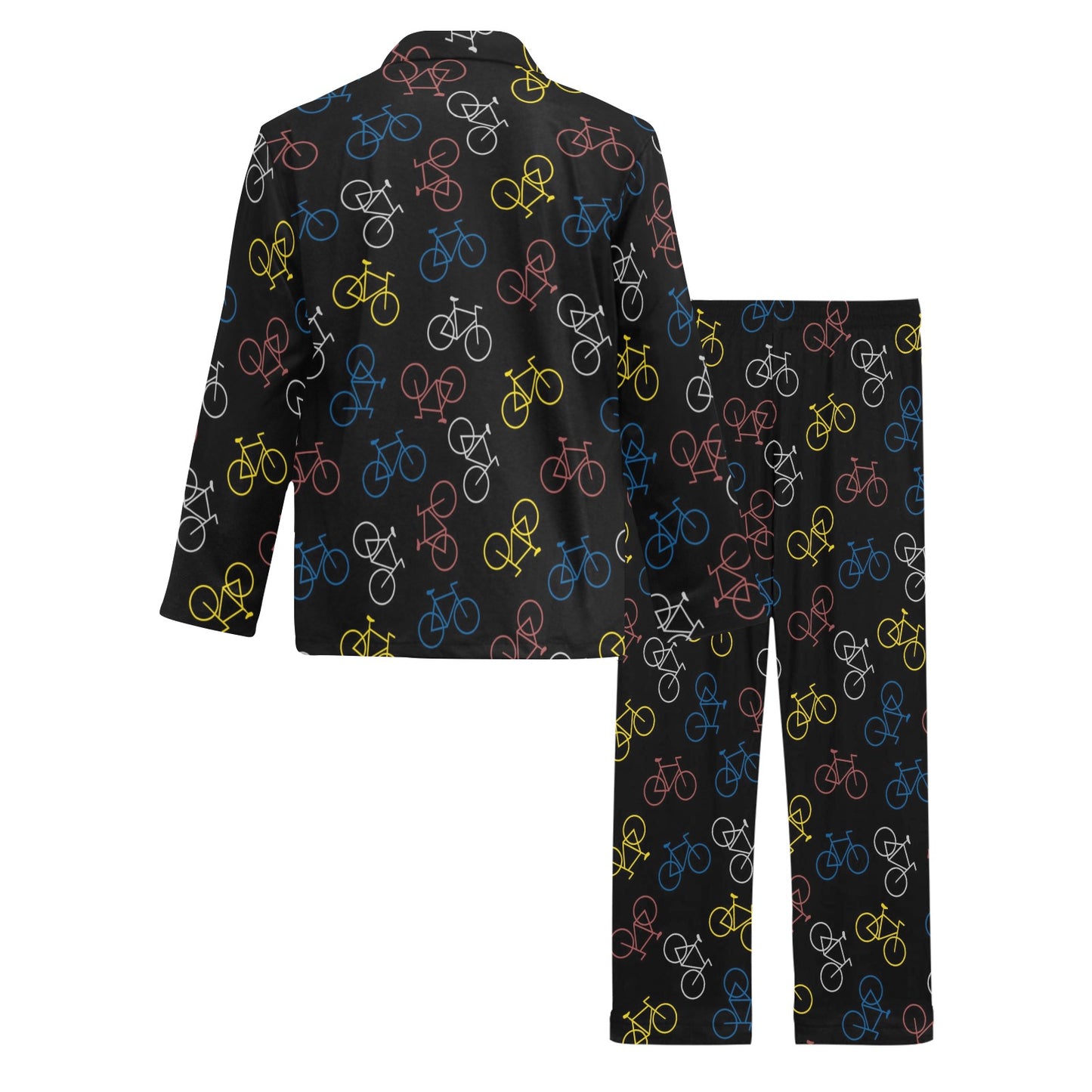 Bicycle Pattern Print Design 03 Men's Long Pajama Set