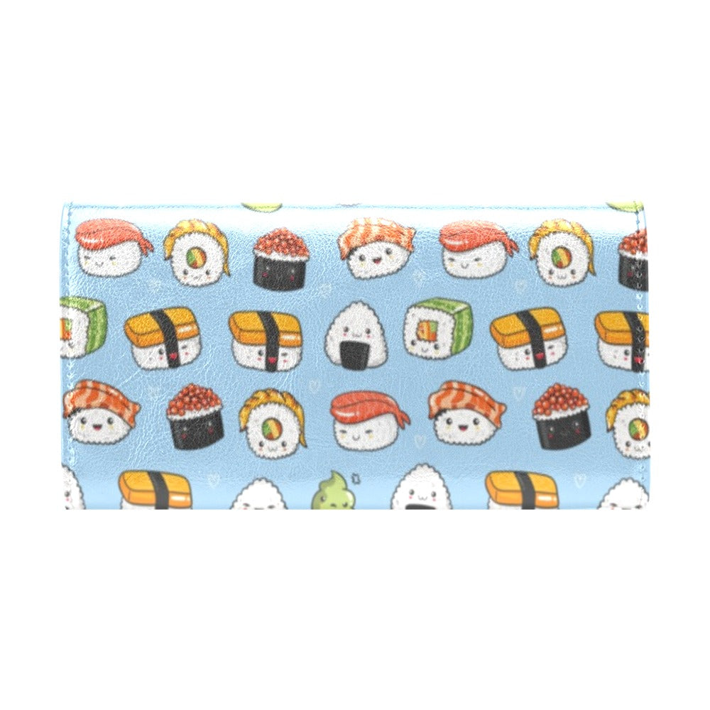 Sushi Print Design LKS303 Women's Trifold Wallet
