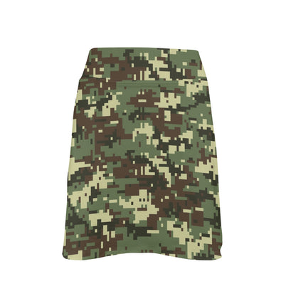 ACU Digital Army Camouflage 17" Golf & Pickleball Skort with Pockets