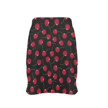 Cherry Black Background 17" Golf & Pickleball Skort with Pockets
