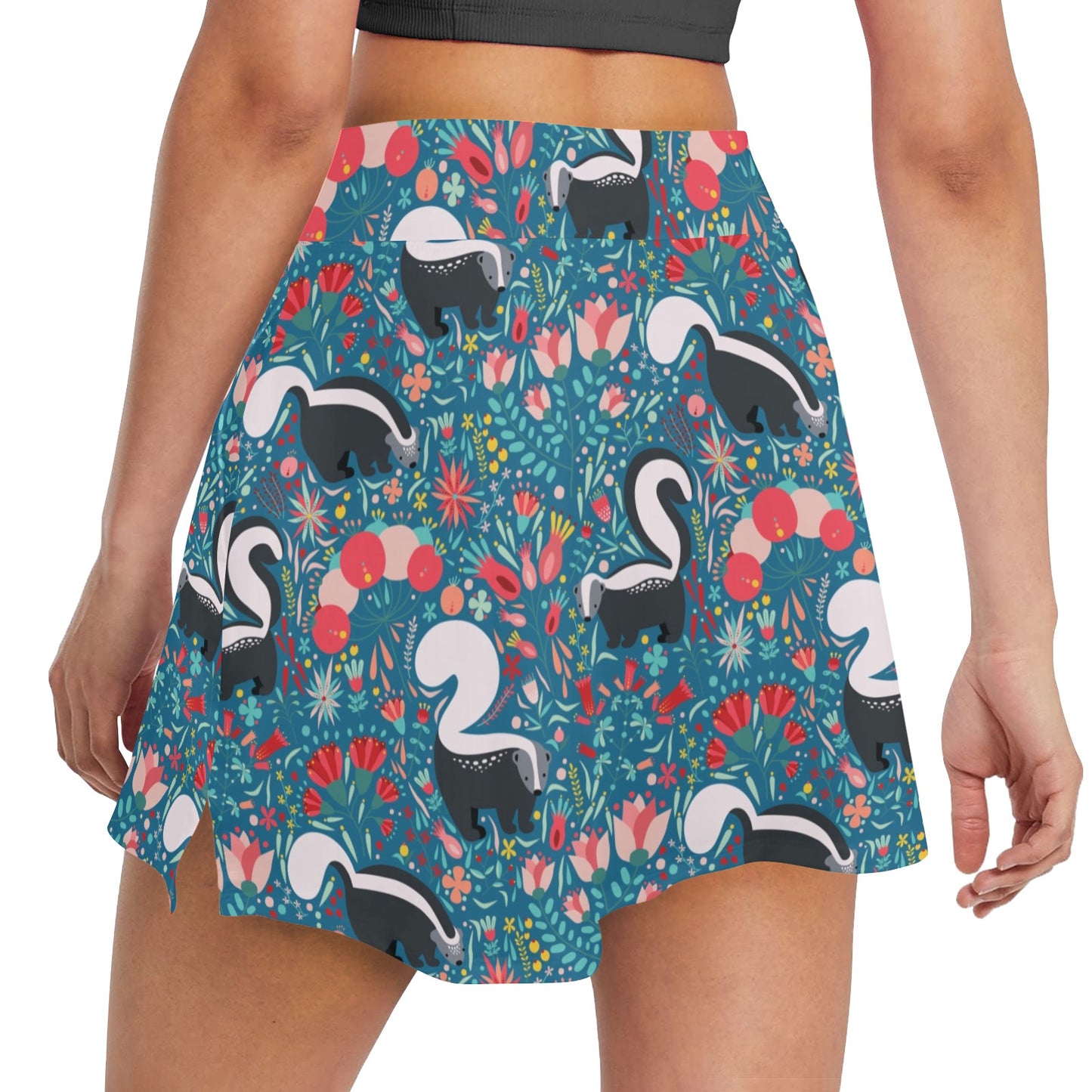 Skunk Print Design LKS302 17" Golf & Pickleball Skort with Pockets