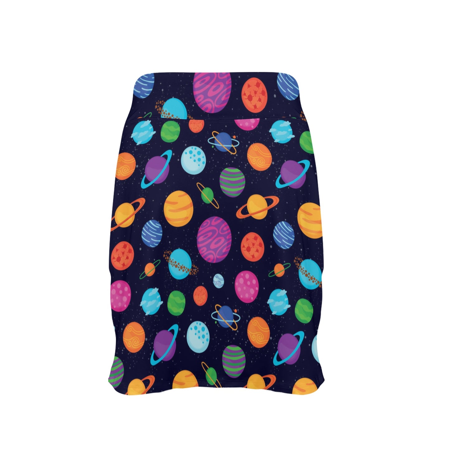 Planet Multicolor Print Design LKS302 17" Golf & Pickleball Skort with Pockets