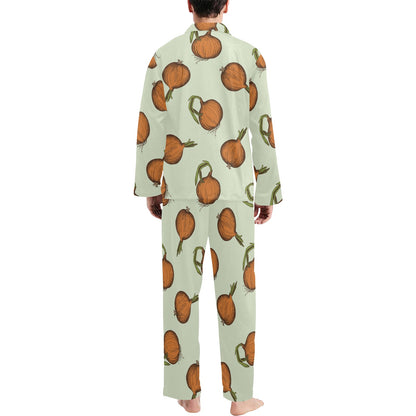 Onion Pattern Print Design A05 Men's Long Pajama Set