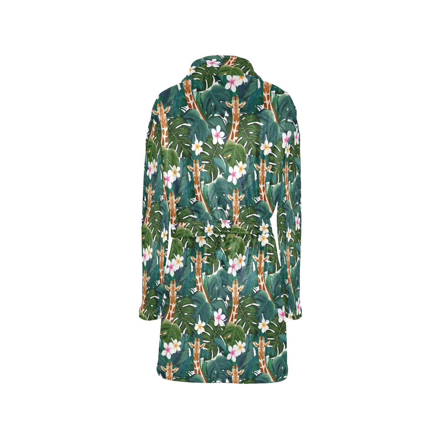 Giraffe Jungle Design Print Women's Fleece Robe