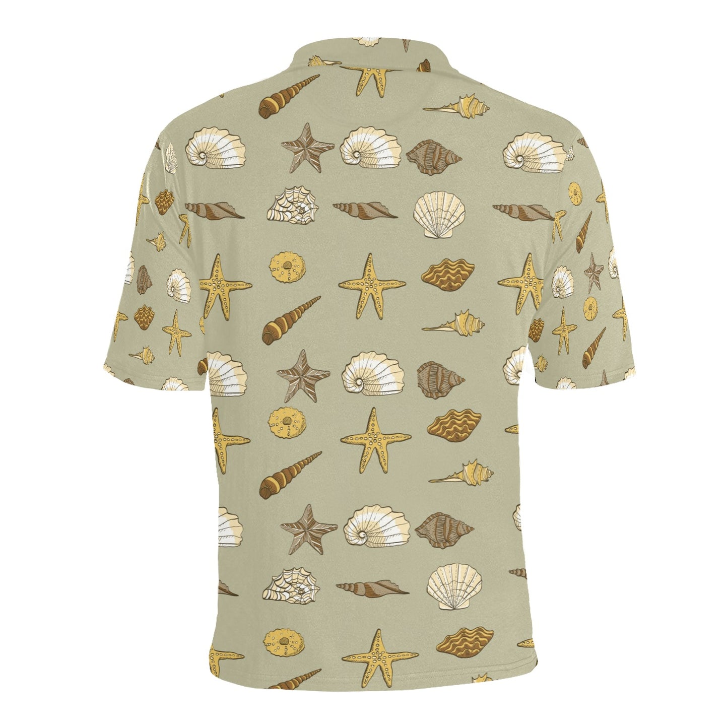 Seashell Beach Print Design LKS303 Men Polo Shirt