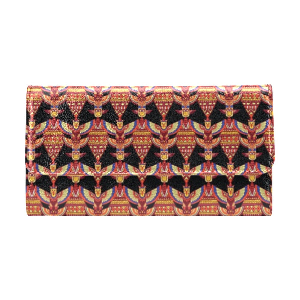 Totem Pole Print Women's Trifold Wallet