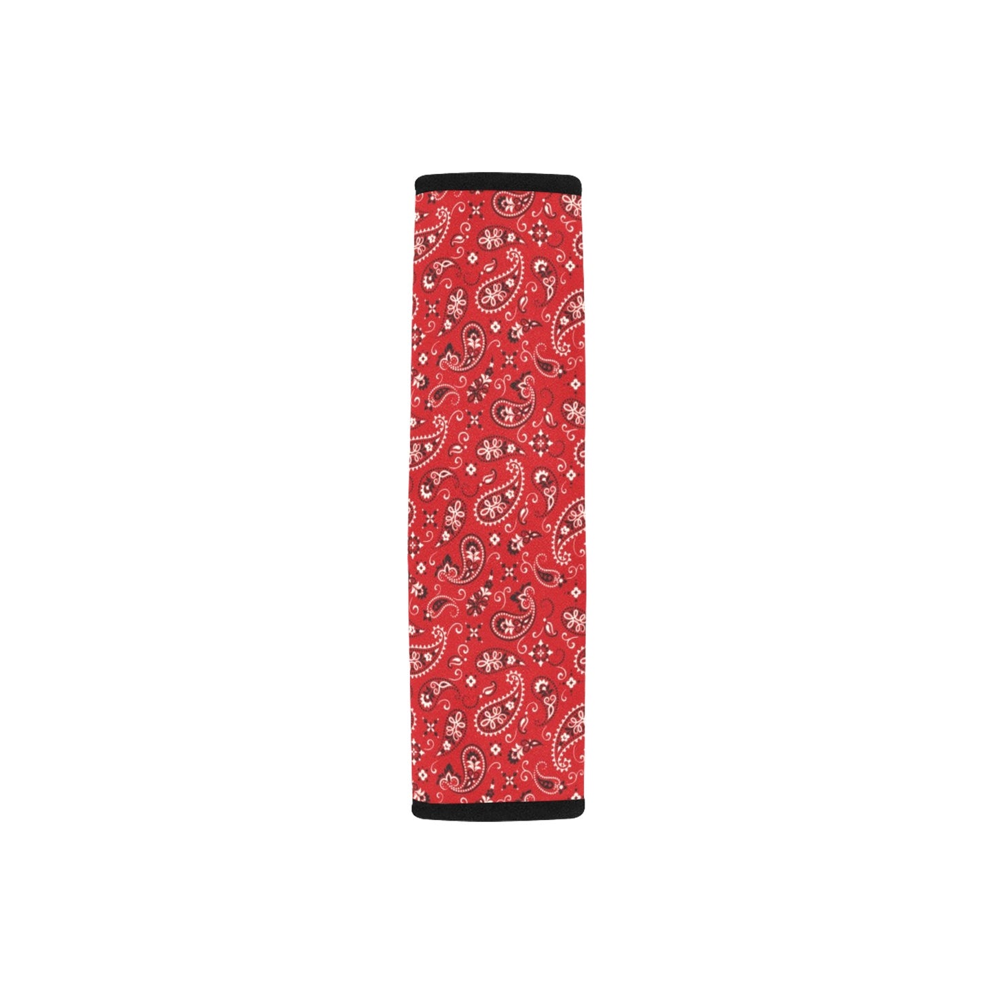 Bandana Paisley Red Print Design LKS3011 Car Seat Belt Cover