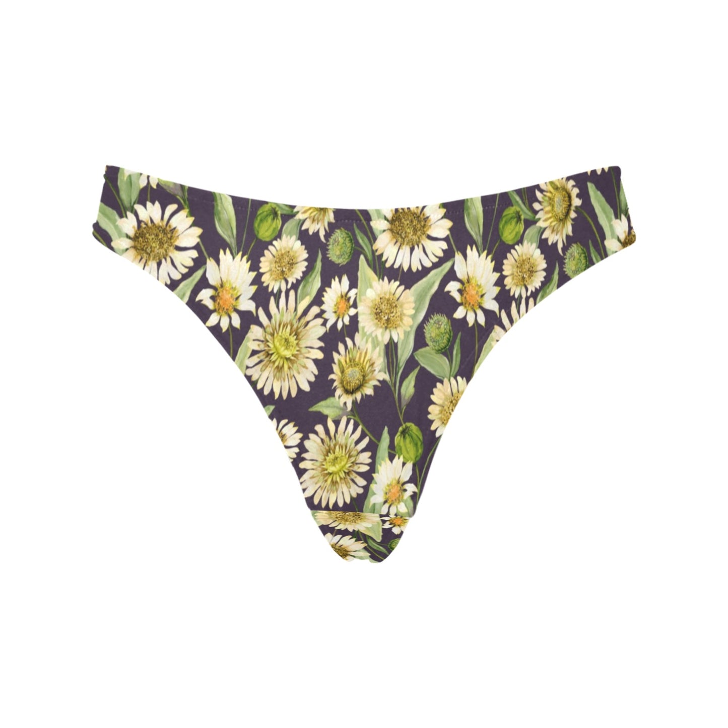 Daisy Vintage Print Pattern Women's Thongs