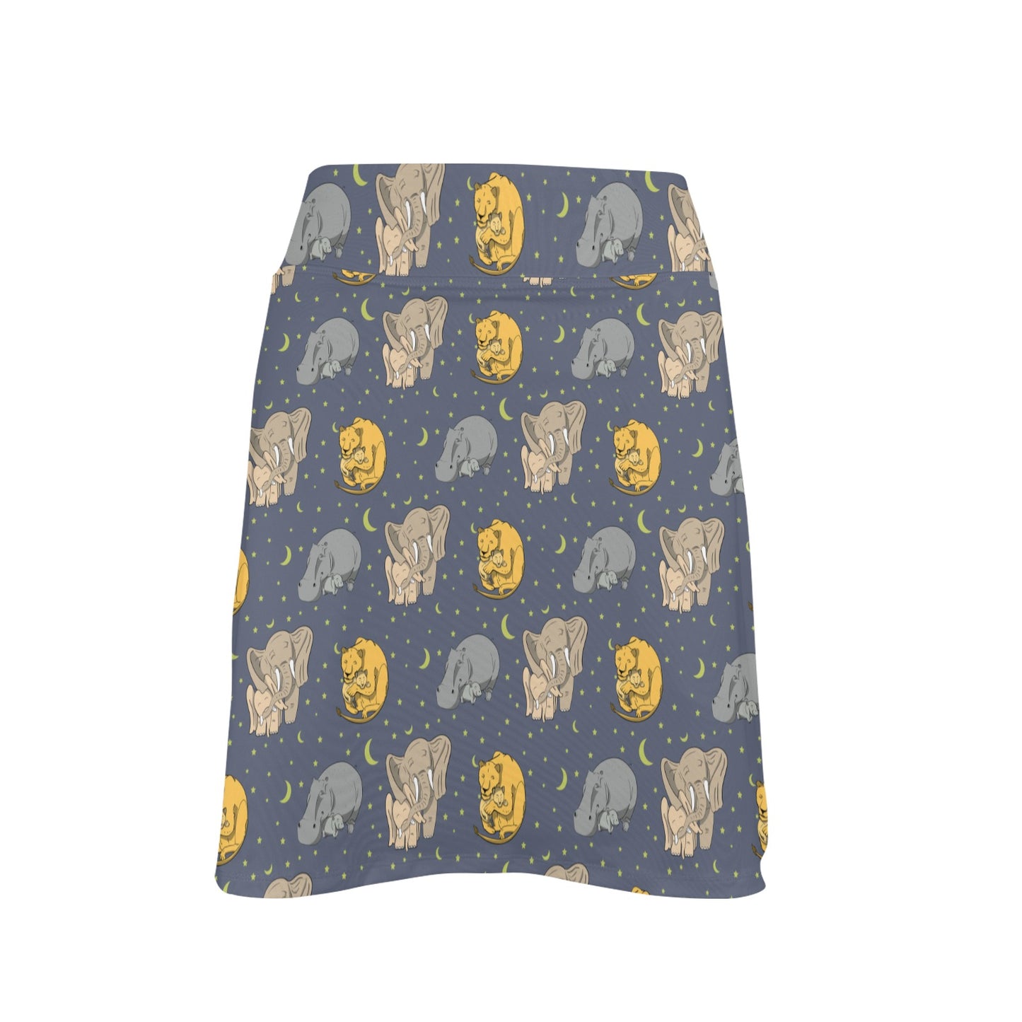 Safari Elephant Lion Print Design LKS303 17" Golf & Pickleball Skort with Pockets