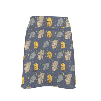Safari Elephant Lion Print Design LKS303 17" Golf & Pickleball Skort with Pockets