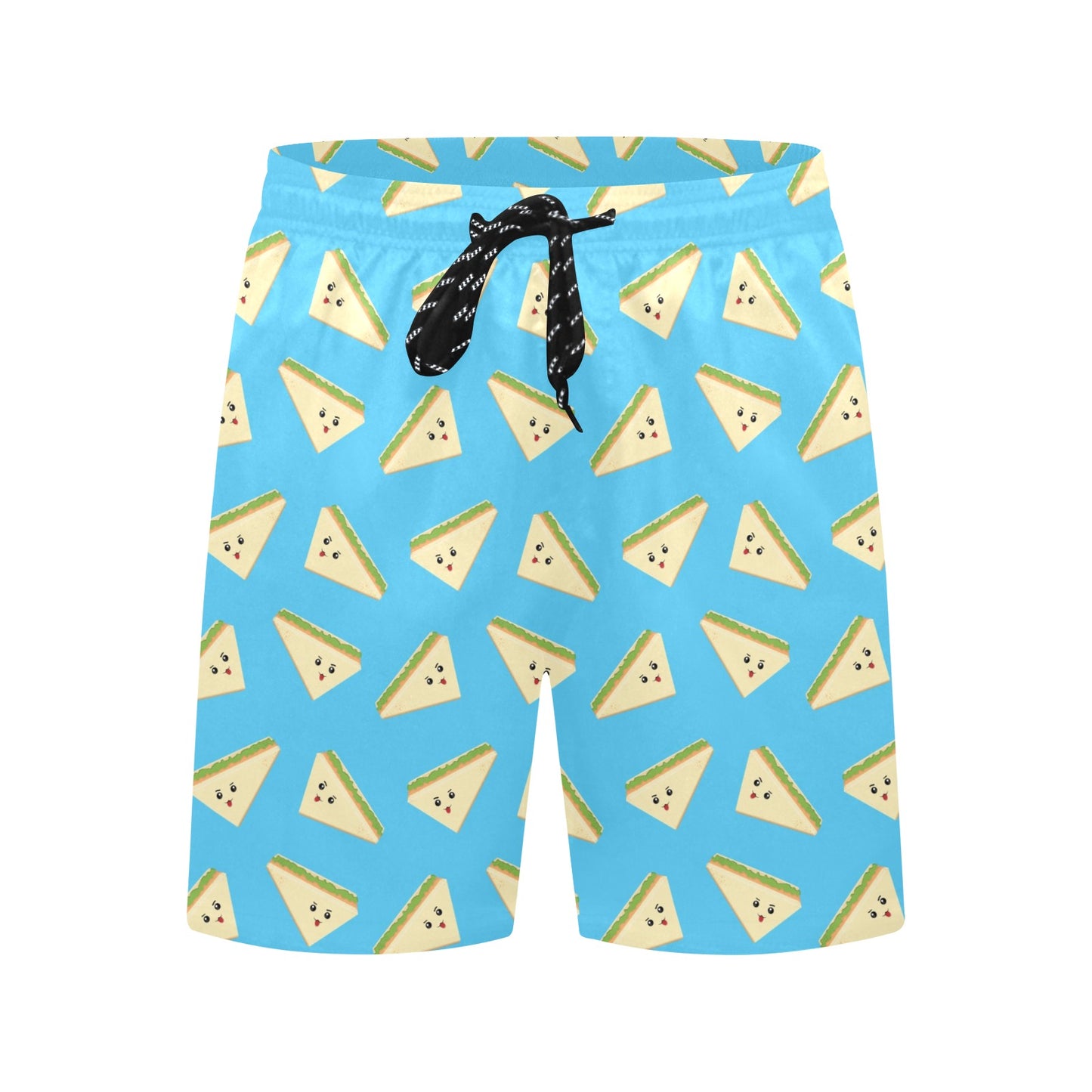 Sandwich Emoji Print Design LKS305 Men's Swim Trunks Beach Shorts