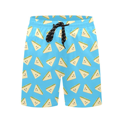 Sandwich Emoji Print Design LKS305 Men's Swim Trunks Beach Shorts