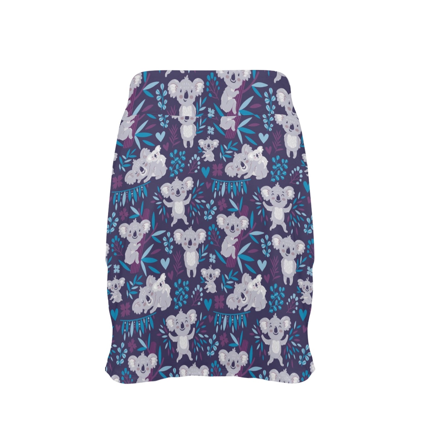 Koala Cute Themed Design Print 17" Golf & Pickleball Skort with Pockets